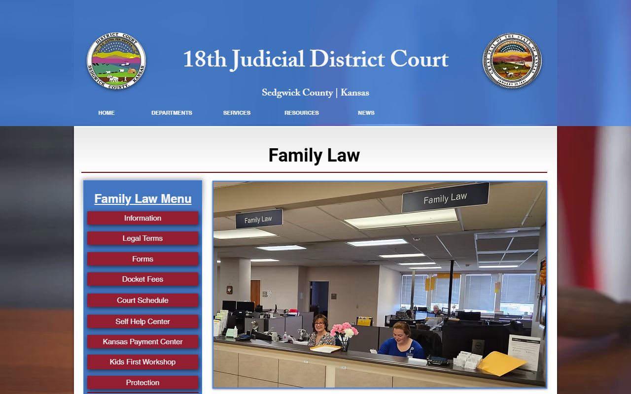 Sedgwick County marriage and divorce records DC18 Family Law Department