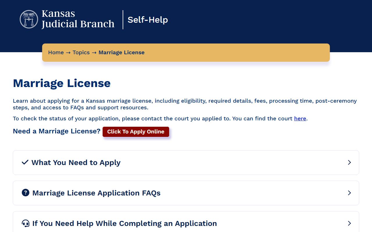 Sedgwick County marriage records Kansas marriage license application