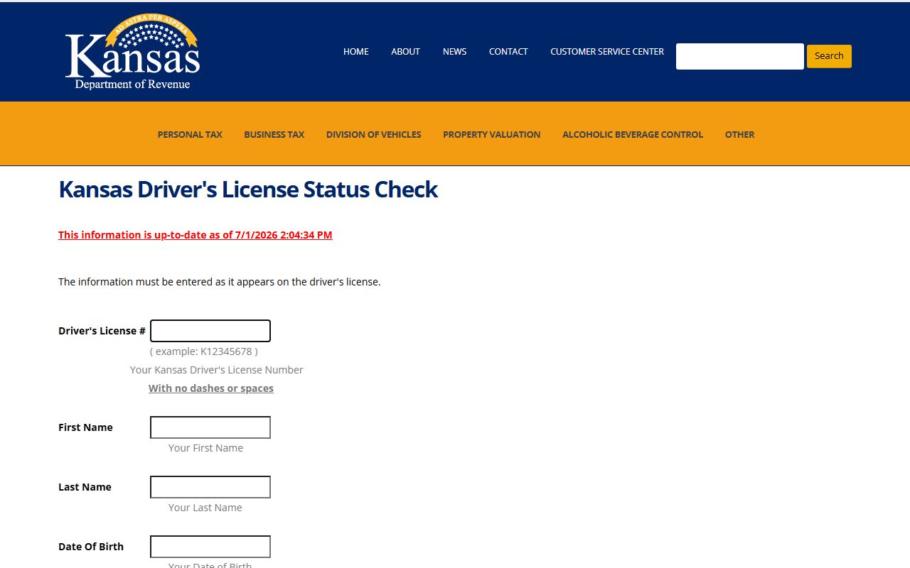 Sedgwick County traffic court records KDOR driver license status source